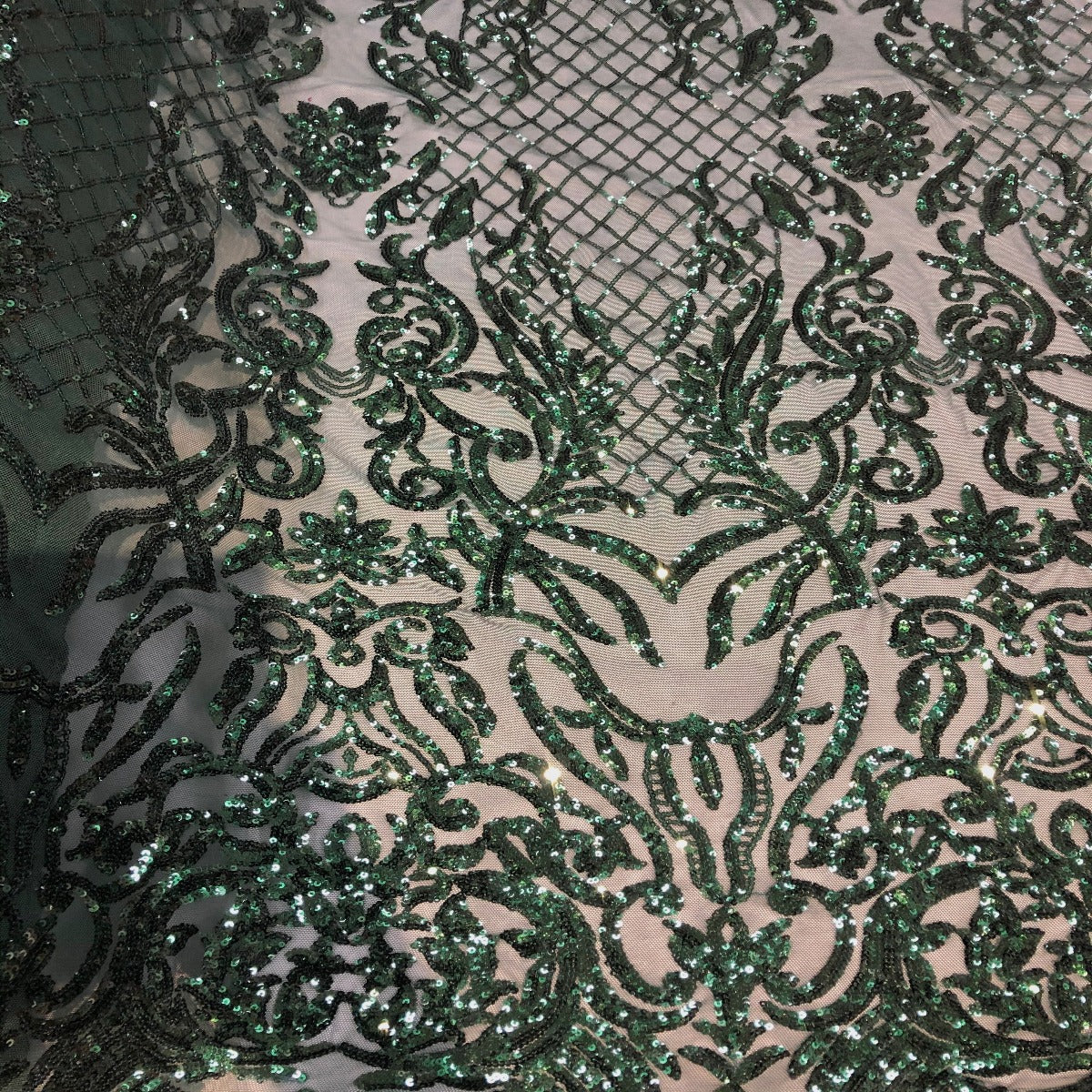 stretch sequin lace fabric