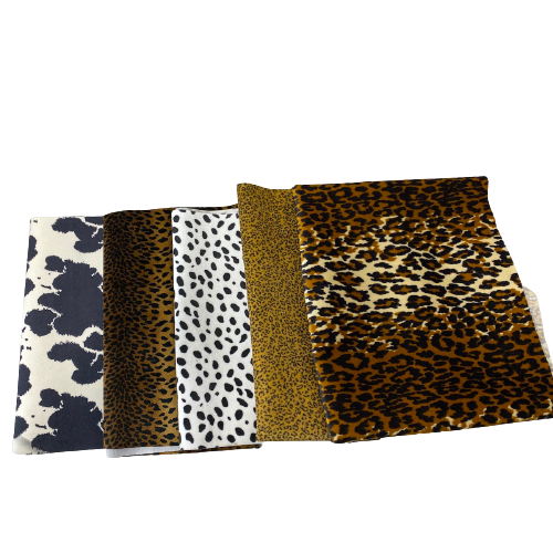 Cheetah Animal Print Velvet Flocking Apparel Upholstery Fabric– Fashion ...