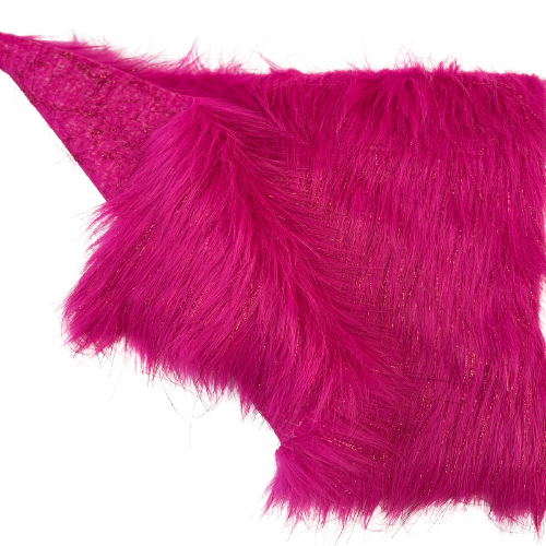 Fuchsia Tinsel Sparkle Glitter Long Pile Shaggy Faux Fur Fabric ...
