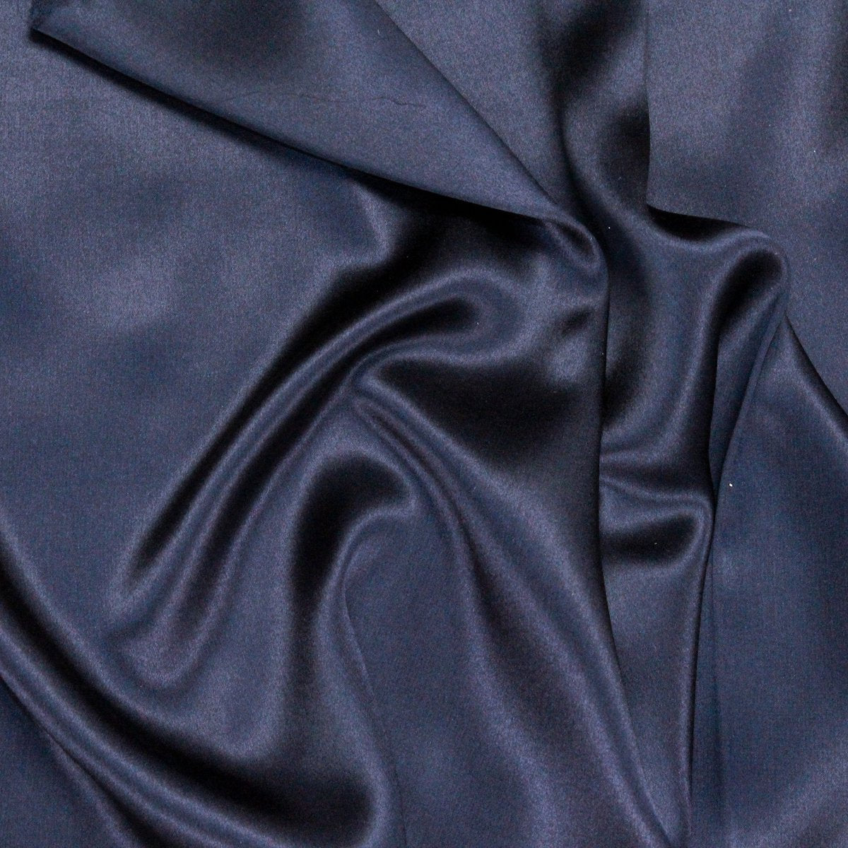 Navy Blue 100% Silk Charmeuse Apparel Home Decor Fabric– Fashion ...