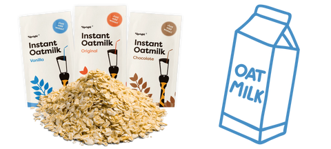Upright: high-protein instant oatmilk - just add water!