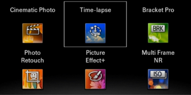 builtin timelapse App in Sony