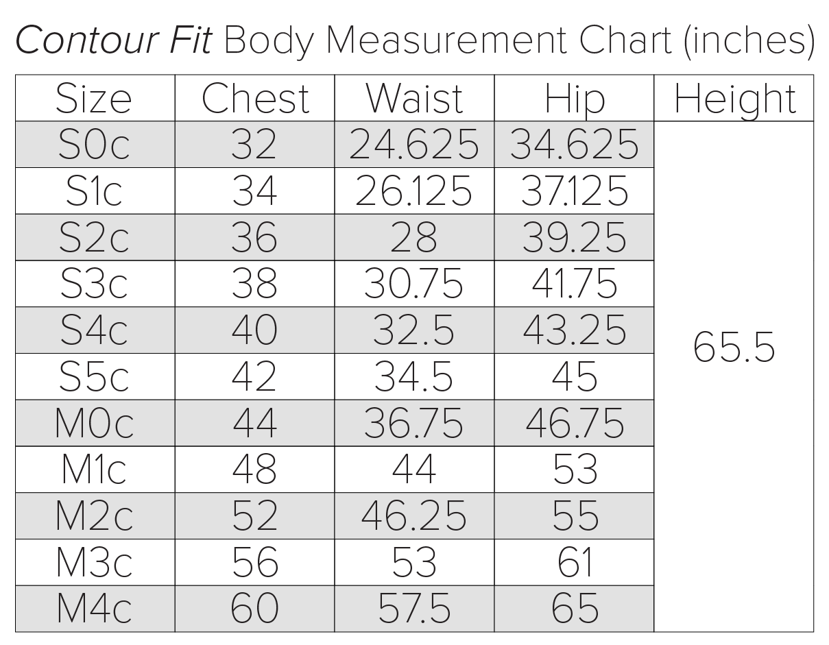 body measurement chart