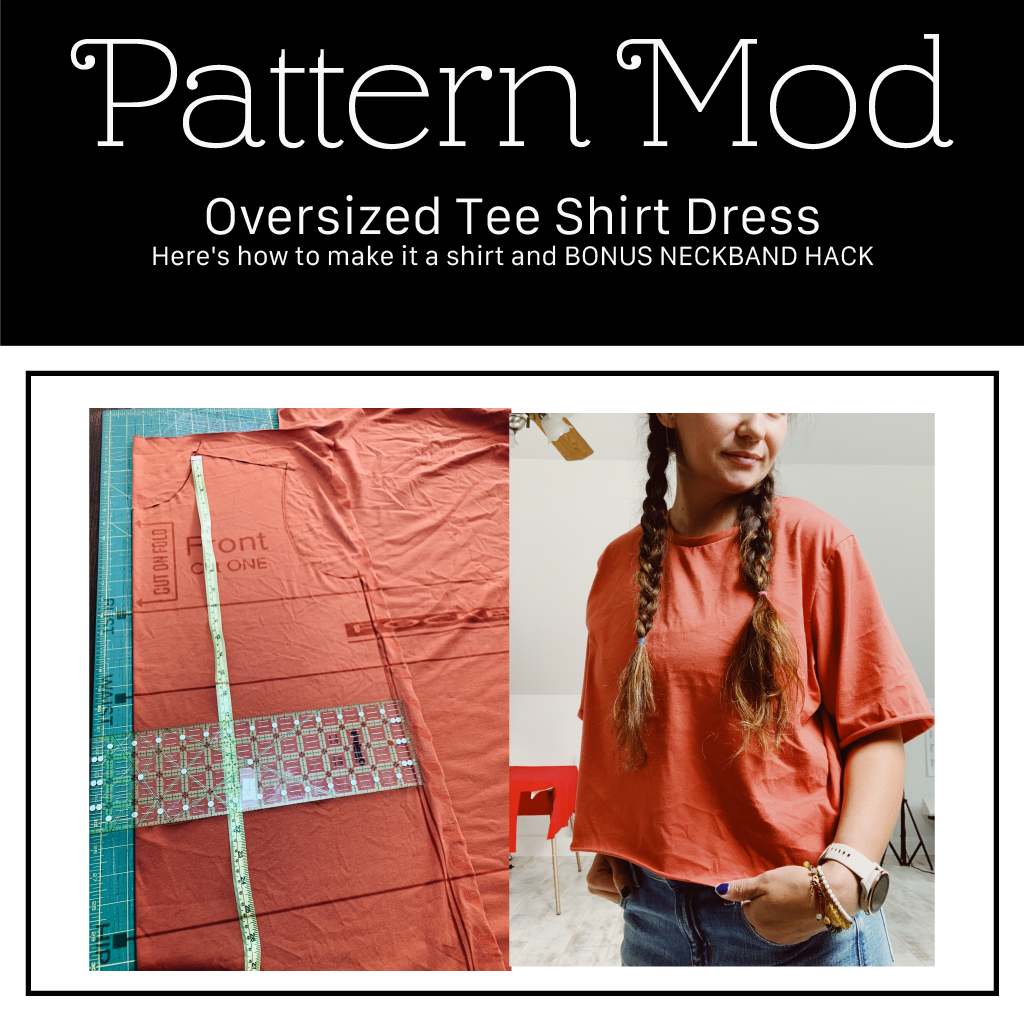 pattern mod oversized tee shirt dress
