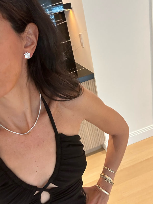 The Brooke Diamond Cluster Earrings