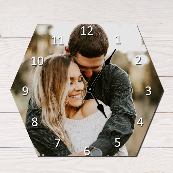 Buy PRECIOUS GIFTS Customized/Personalized Wooden Wall Clock with 6 Photo  for Birthday for Your Love Couple, Gifts for Girlfriend, Wife, Boyfriend,  Husband (Round Shape) Online at Low Prices in India - Amazon.in