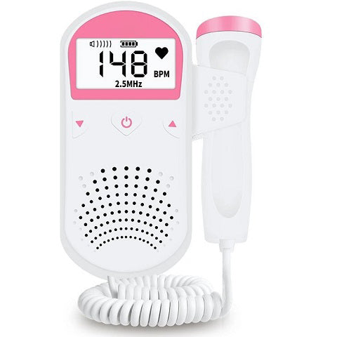 Our premium Taiji™ Baby Fetal Doppler uses the latest technology in baby heart monitoring. This amazing device allows any soon-to-be mom or health care professional to hear their baby's heartbeat with ease and clarity. The back-lit LCD display shows the baby's heartbeat making it even easier to detect, and an audible sound is heard in real-time from the high-quality built-in speaker.