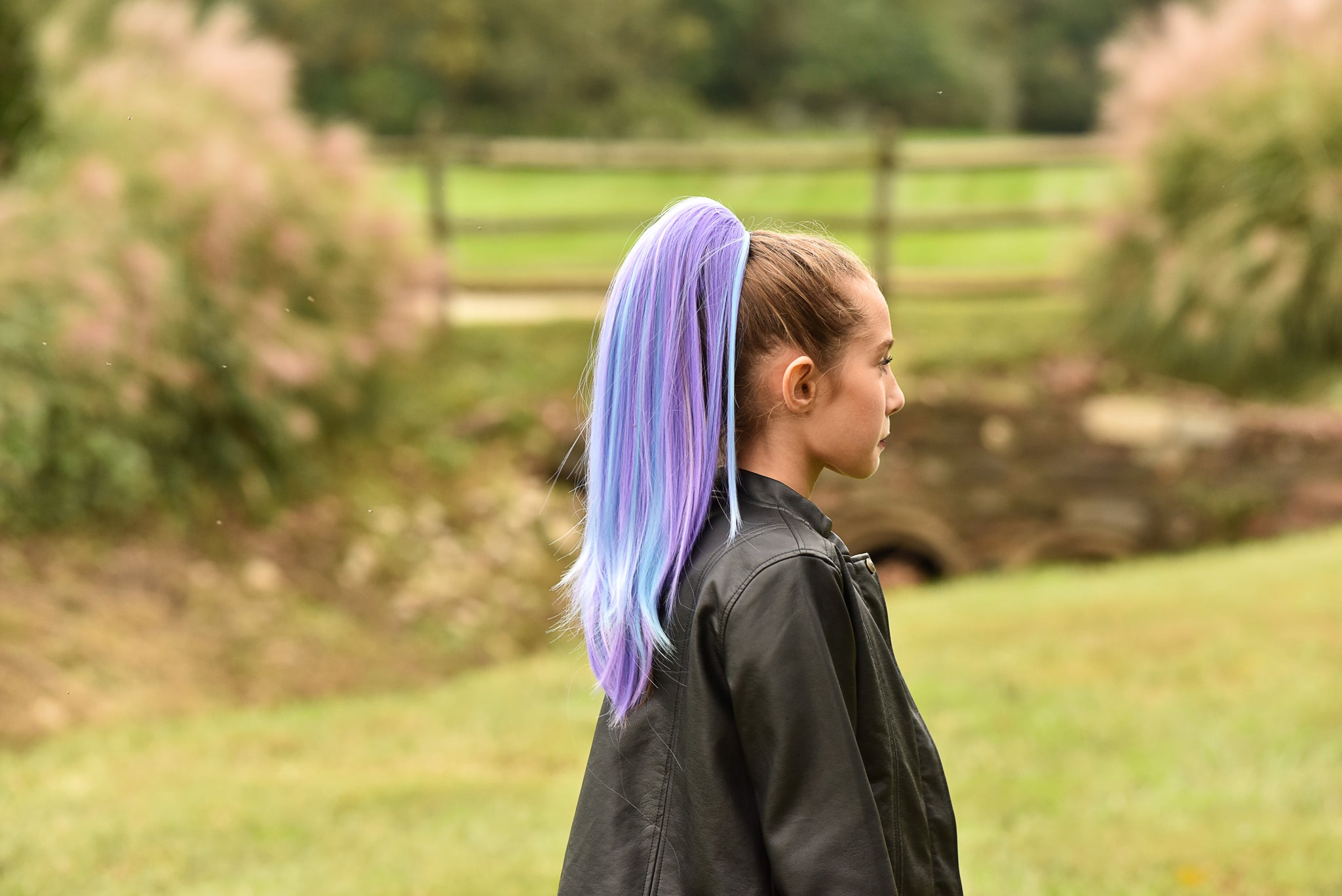 8. Iridescent Blue Purple Hair Extensions - wide 4