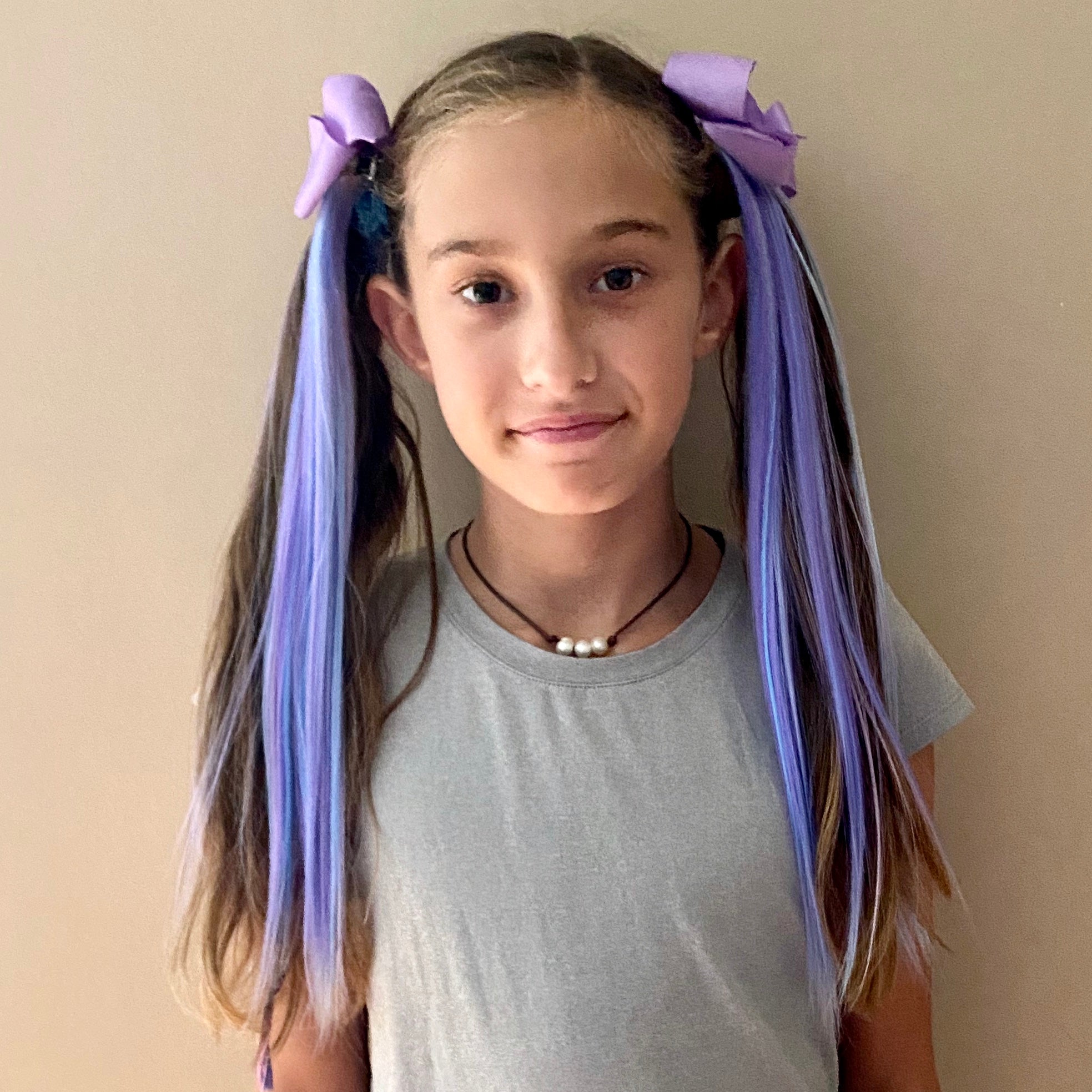 Purple Hair Extensions: Blue & Purple Kids Hair Accessories for Girls ...