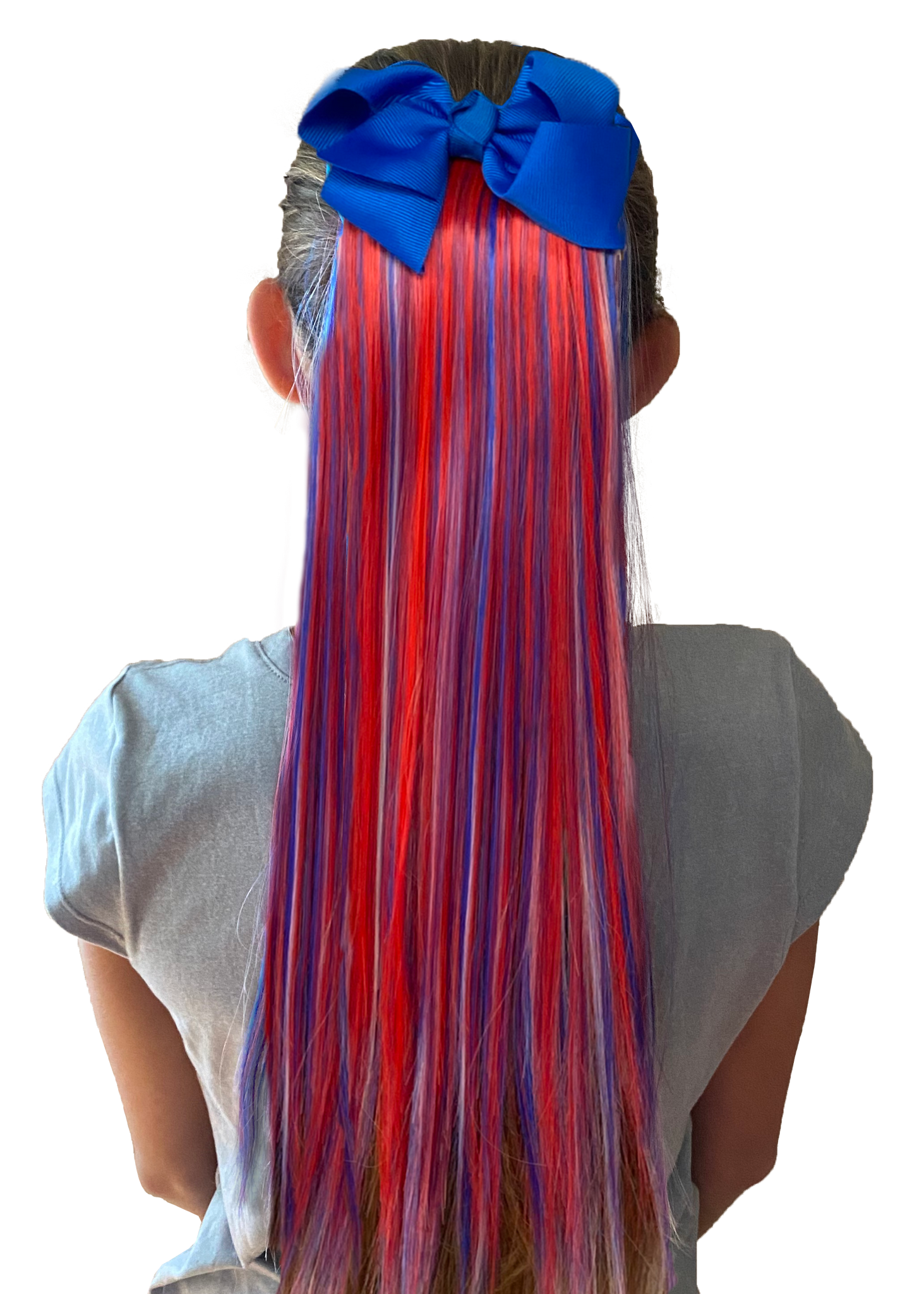 Bow With Red White Blue Patriotic Ponytail Hair Extension My Hair Popz