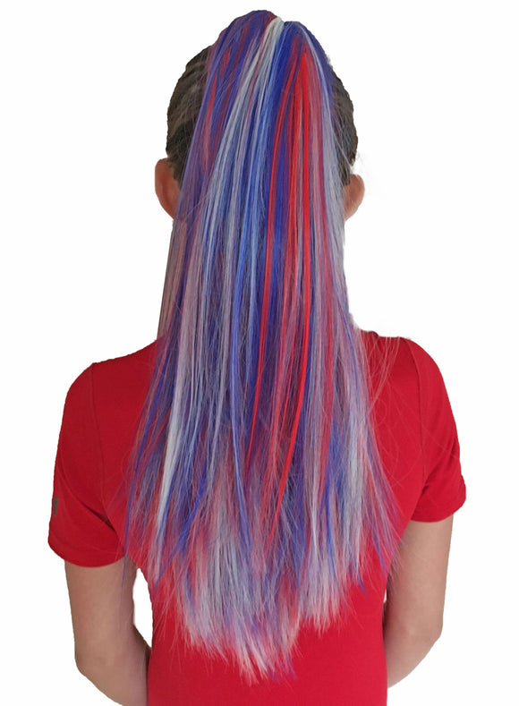 Red White Blue Kids Hair Extensions My Hair Popz