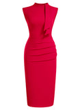 Half Collar Ruffle Pencil Dress – Aisize