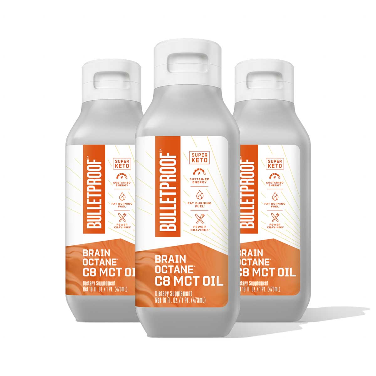 Brain Octane C8 MCT Oil 3 pack, 16 oz.