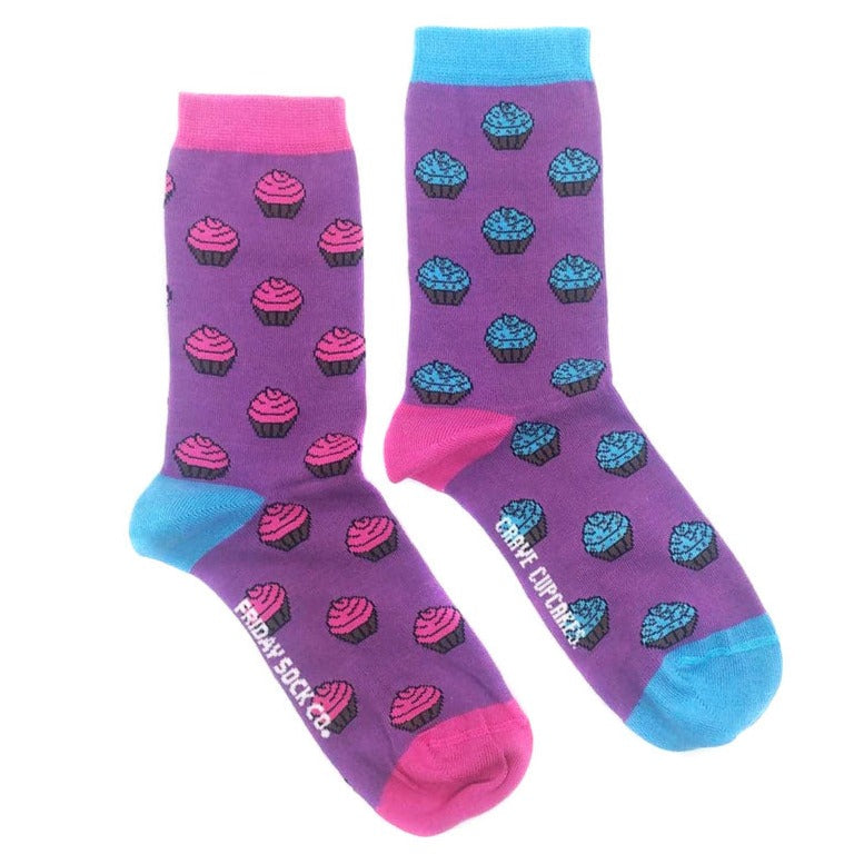 Women's Cupcake Socks | Fun Novelty Food Socks - Sock Vault | Sock Vault