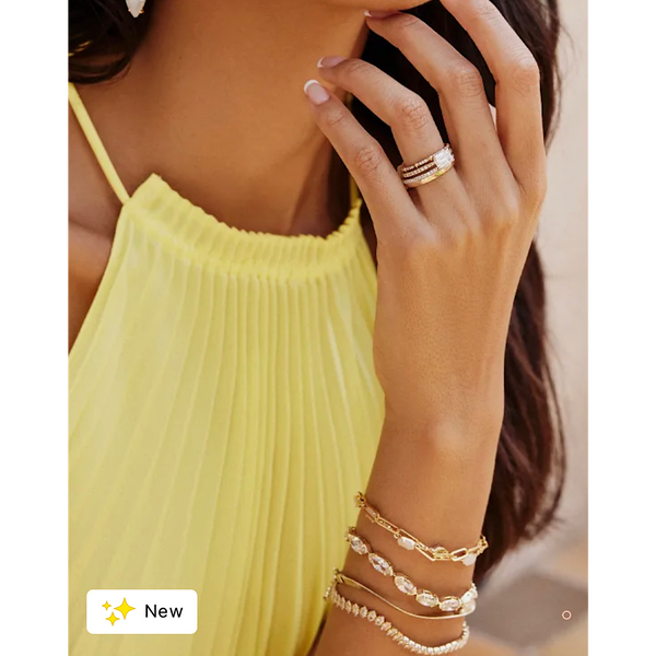 Crystal Letter K Gold Delicate Chain Bracelet in White Crystal | Kendra  Scott