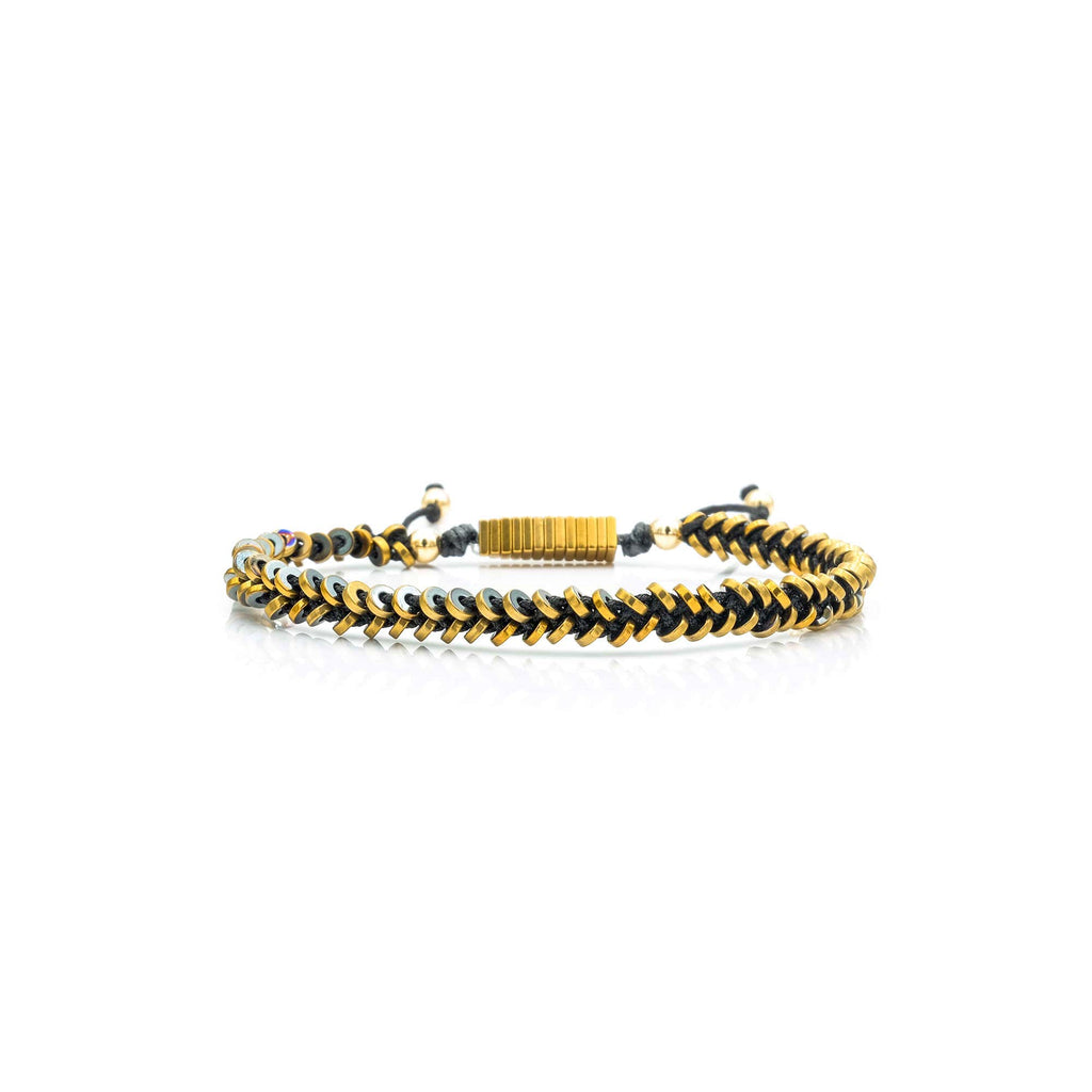 Gold Braided Hematite Bracelet | American Foundation For Suicide Prevention