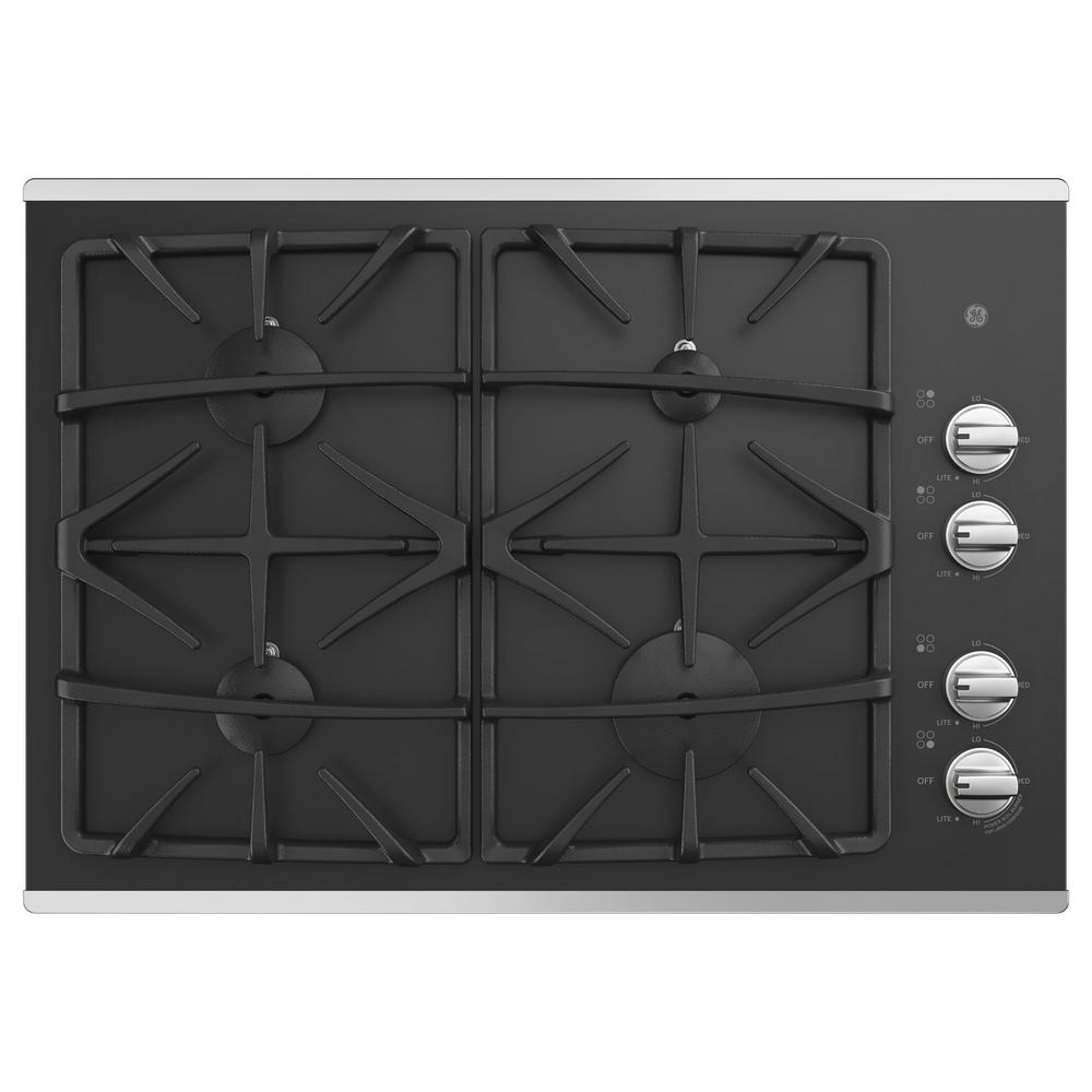 Ge 30 In Gas Cooktop In Stainless Steel With 4 Burners Including