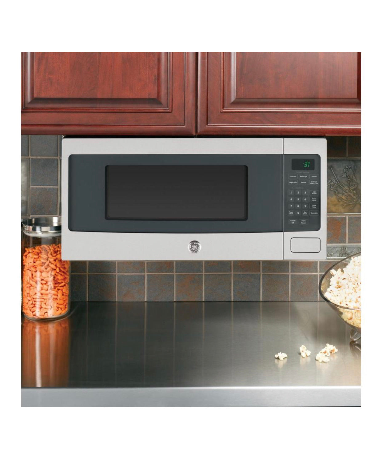 Ge Profile 1 1 Cu Ft Countertop Microwave In Stainless Steel