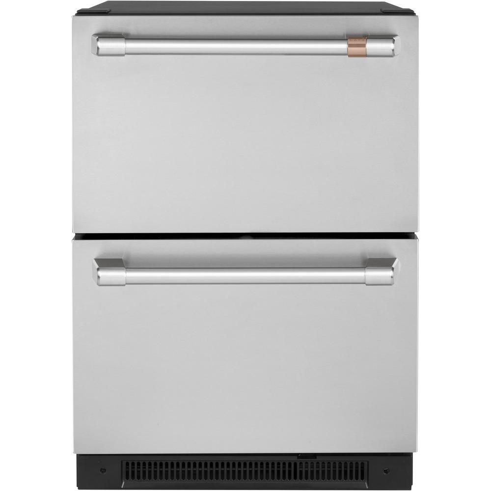 Ge Cafe 5 7 Cu Ft Built In Undercounter Dual Drawer Refrigerator