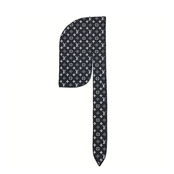 DURAG-04 Designer Inspired BLACK Durag long tie – Humble Cloth
