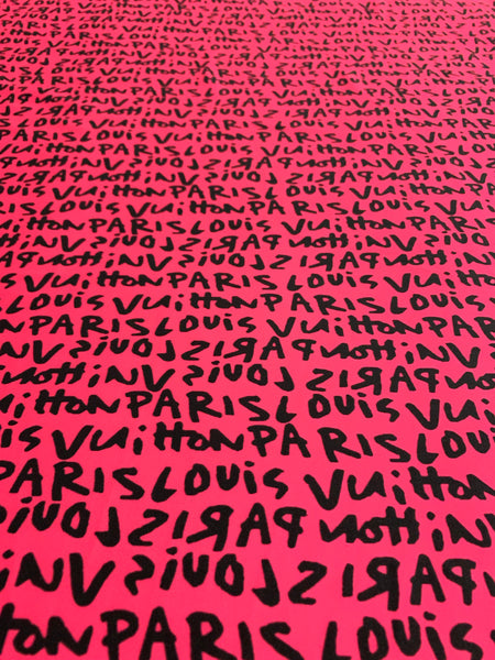 LV-403 Designer Inspired Pink with Black Graffiti Vuitton Spandex Lycr – Humble Cloth