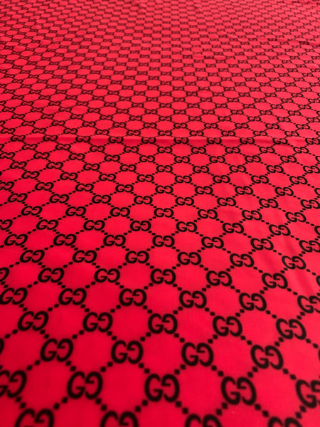 red gucci fabric