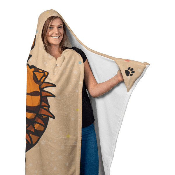 Cute Lion Cat Hooded Blanket 3