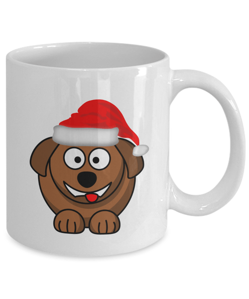 Dog With Santa Hat Mug 0