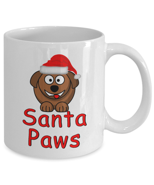 Santa Paws Mug - Cute Dog Owner Gift - Funny Christmas Cup 0