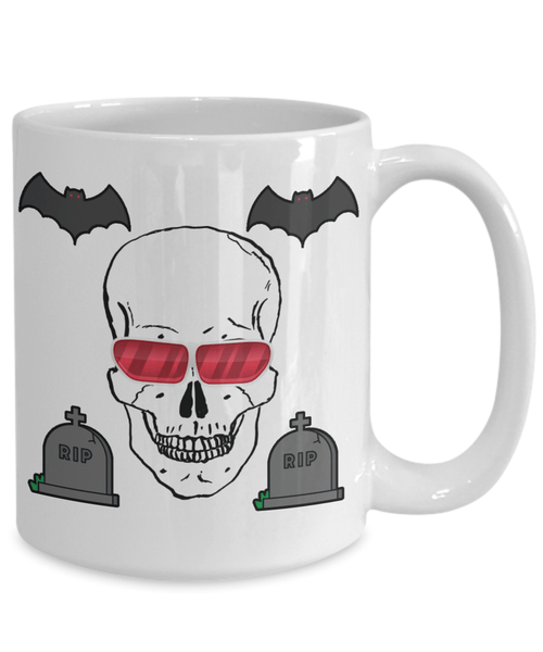 Cool Skull Halloween Coffee Mug 2