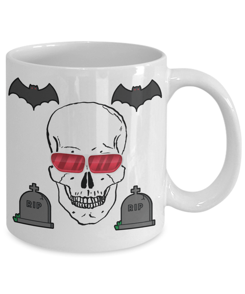 Cool Skull Halloween Coffee Mug 0