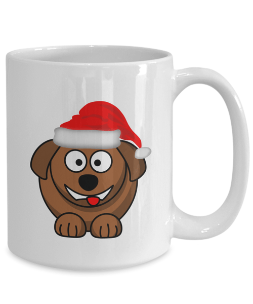 Dog With Santa Hat Mug 2