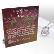 Load image into Gallery viewer, Valentines Gift For Wife, Luxury Lumen Glass Message Display Jewelry Stand
