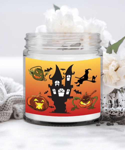 Spooky House Halloween Candle 0