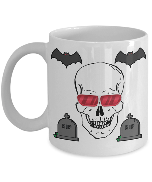 Cool Skull Halloween Coffee Mug 1