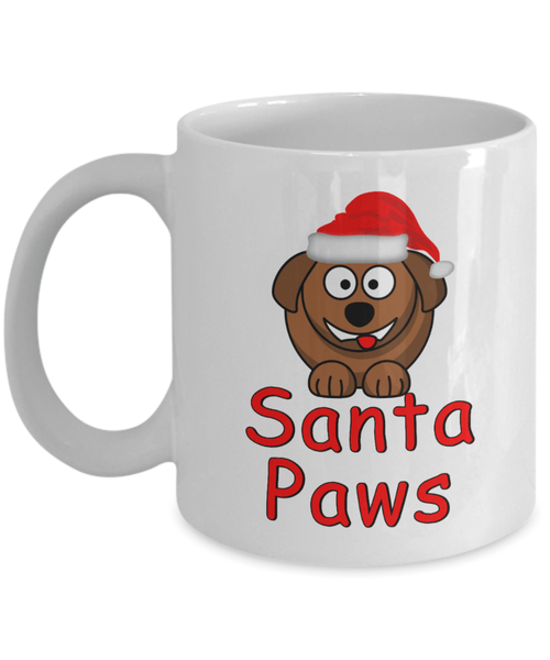 Santa Paws Mug - Cute Dog Owner Gift - Funny Christmas Cup 1