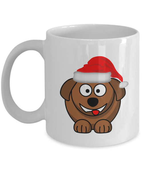 Dog With Santa Hat Mug 1