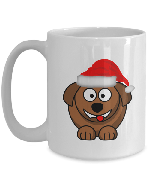 Dog With Santa Hat Mug 3
