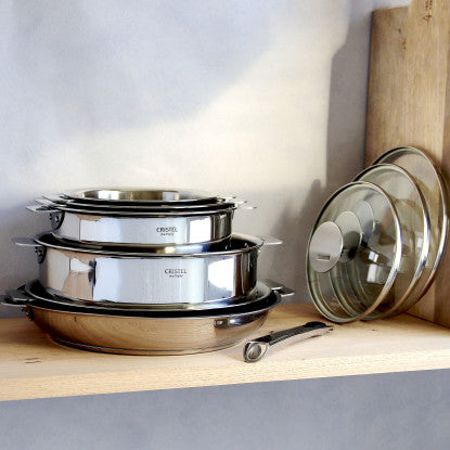 Cristel Strate Removable Handle - 7-Pc Stainless Steel Cookware