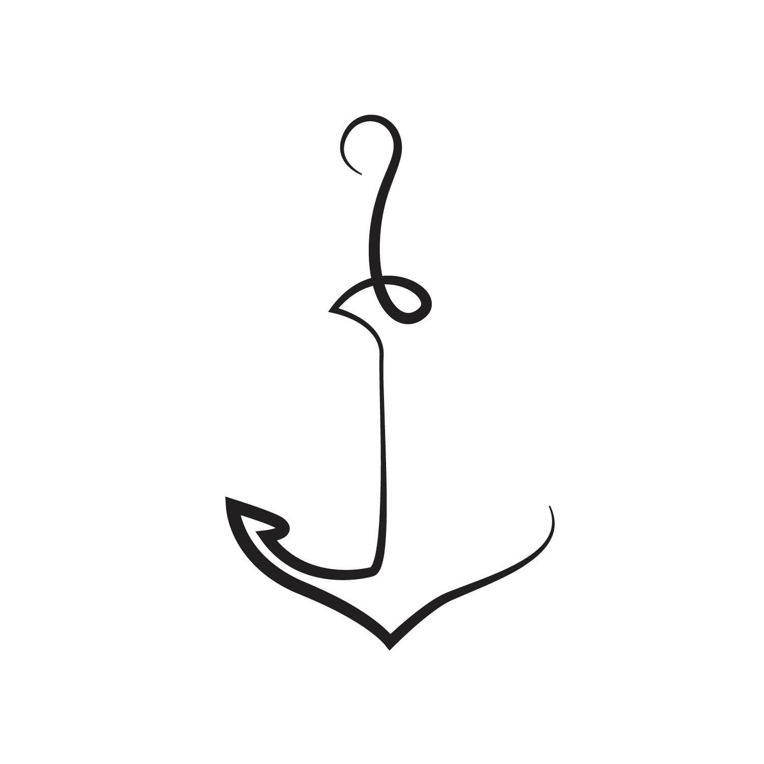 geometric minimalist tattoo anchor