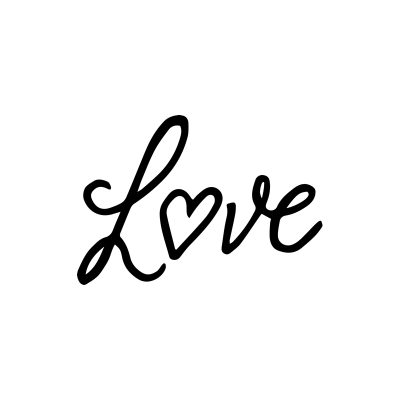 Love In Cursive Black And White / Love clipart love quote valentines ...