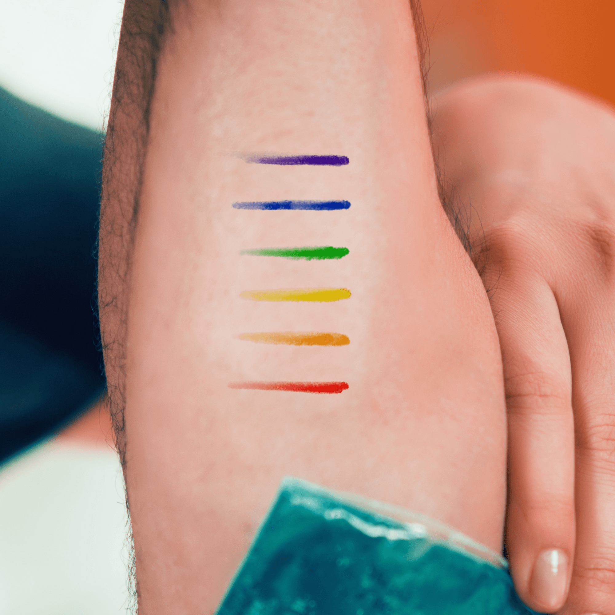 Rainbow Stripes Temporary Tattoo (4 ct) - Ink Daze