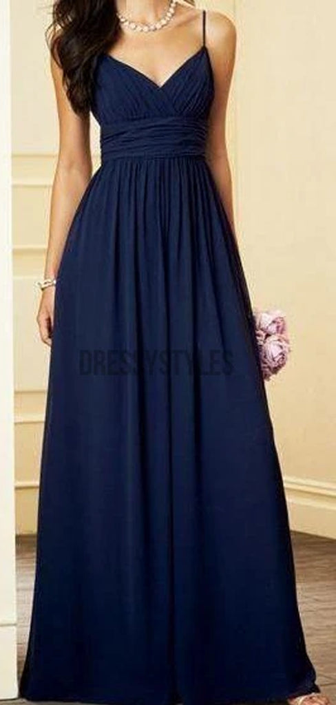 navy blue floor length formal dress