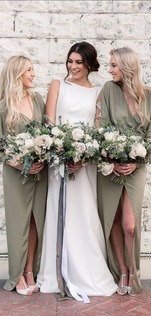 olive green bridesmaid dresses