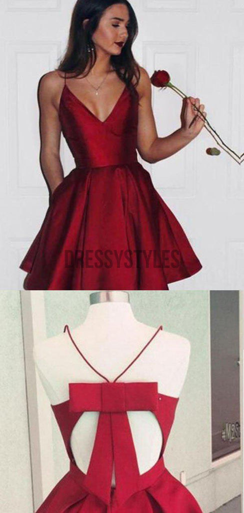 burgundy spaghetti strap dress