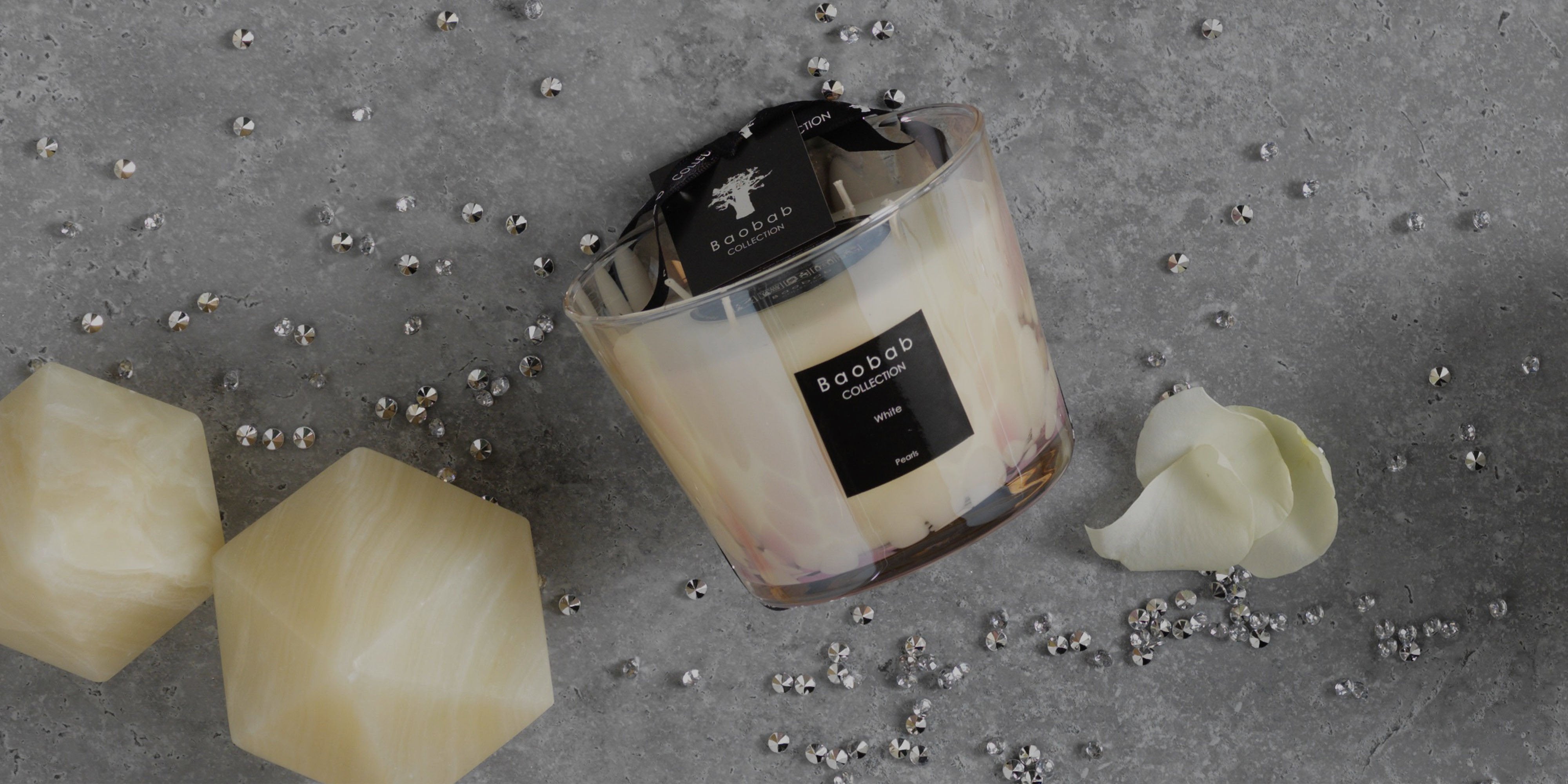Baobab Collection White Pearls Candle