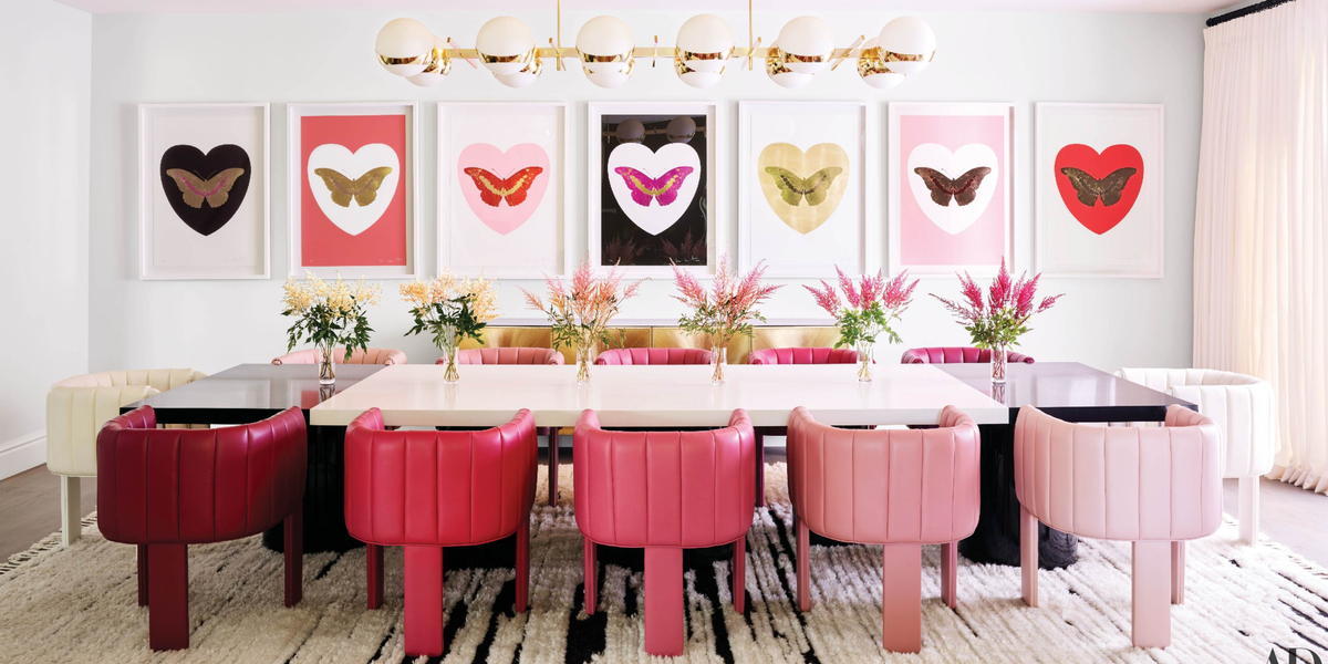 Pink Interior Design | Kylie Jenner home by Martyn Lawrence Bullard | Shop pink furniture and decor on LuxDeco.com