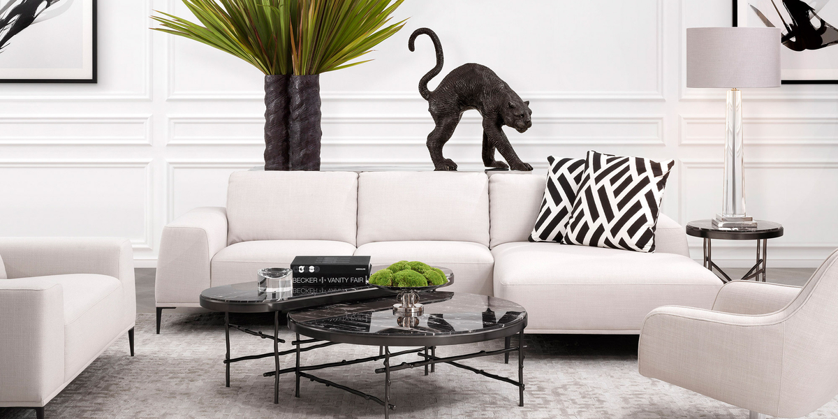 Black & White Living Room Furniture | Shop Eichholtz furniture online at LuxDeco.com