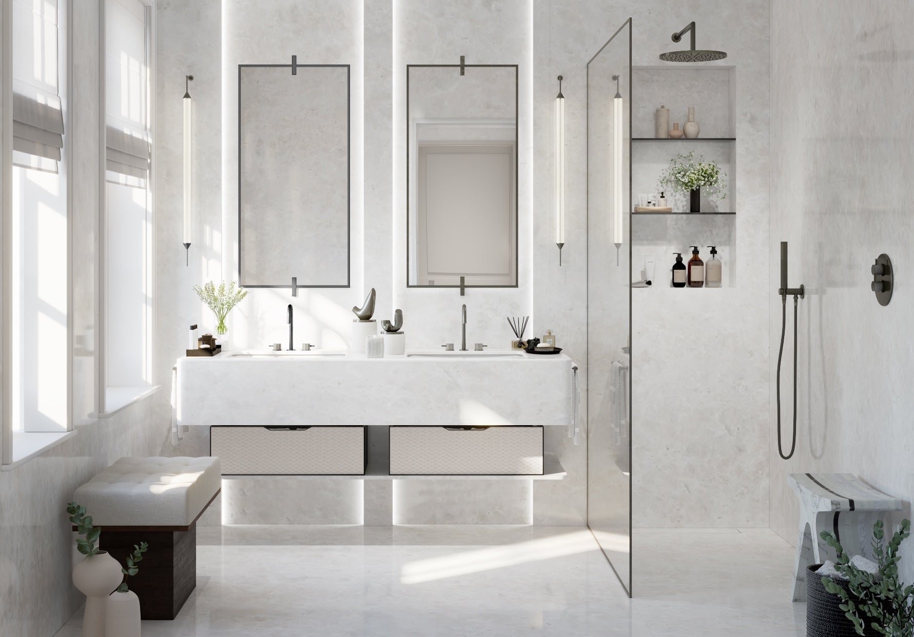 Inspiring White Bathrooms - 1508 | LuxDeco.com Style Guide
