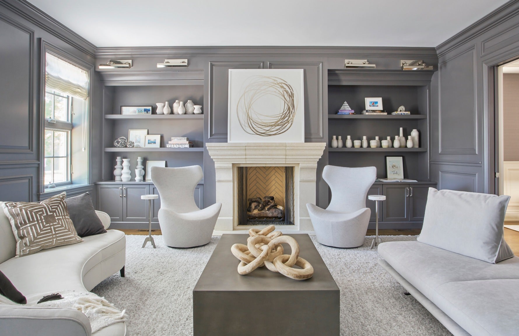 Grey And White Colour Scheme Living Room